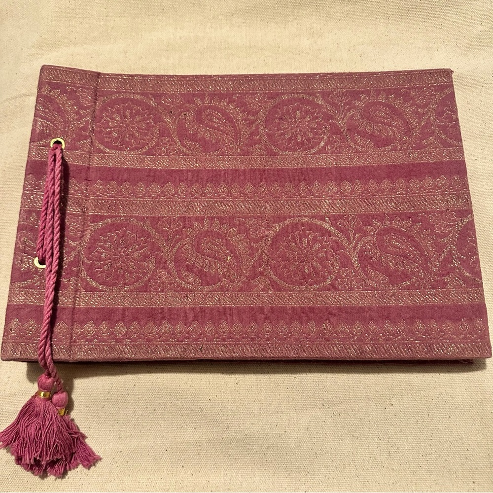 Vintage | Scrapbook | Indian Cloth Scrapbook with Tassels
